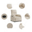eldrevet lænestol mikrofiberstof beige