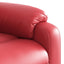 massagestol med løftefunktion kunstlæder rød