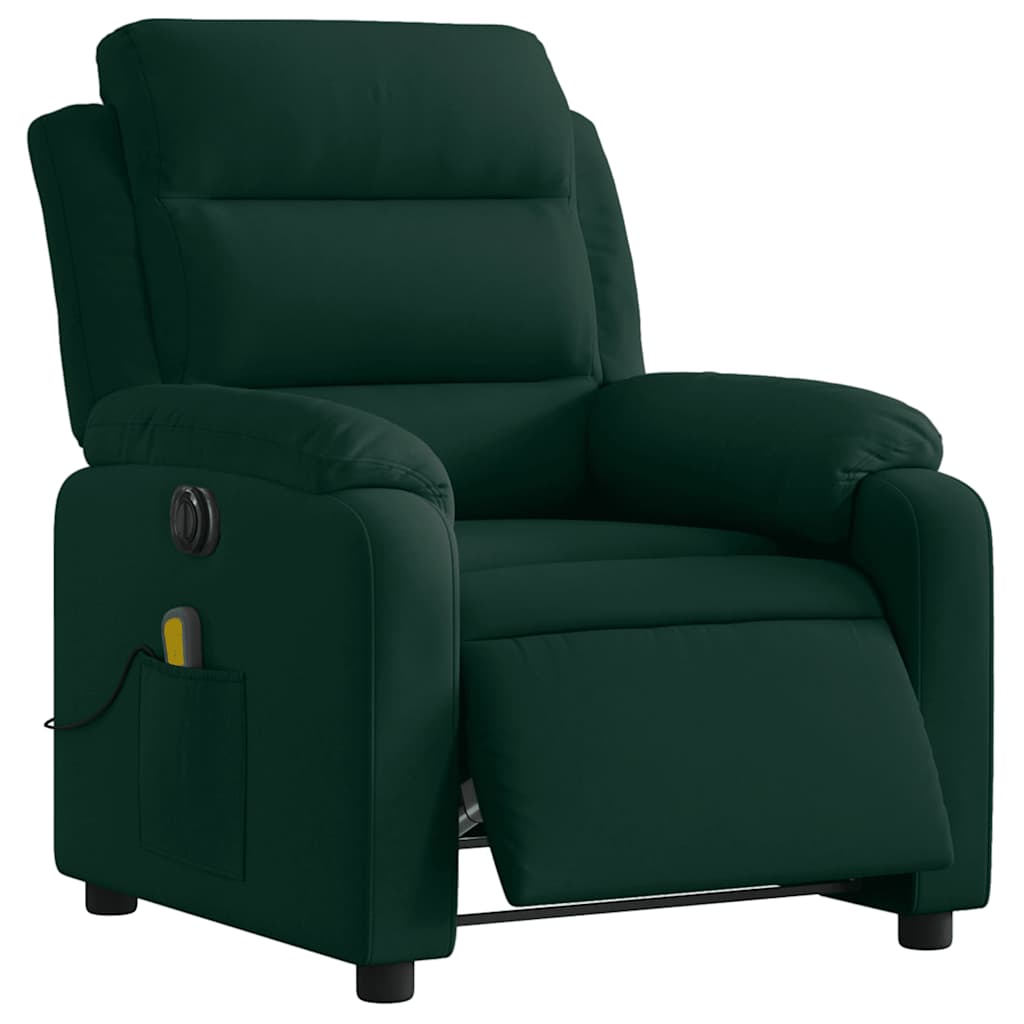 massagestol velour mørkegrøn