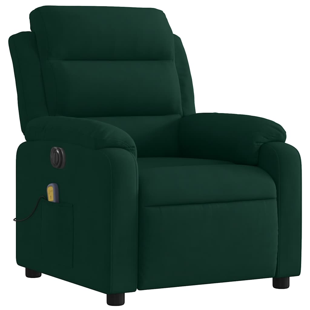 massagestol velour mørkegrøn
