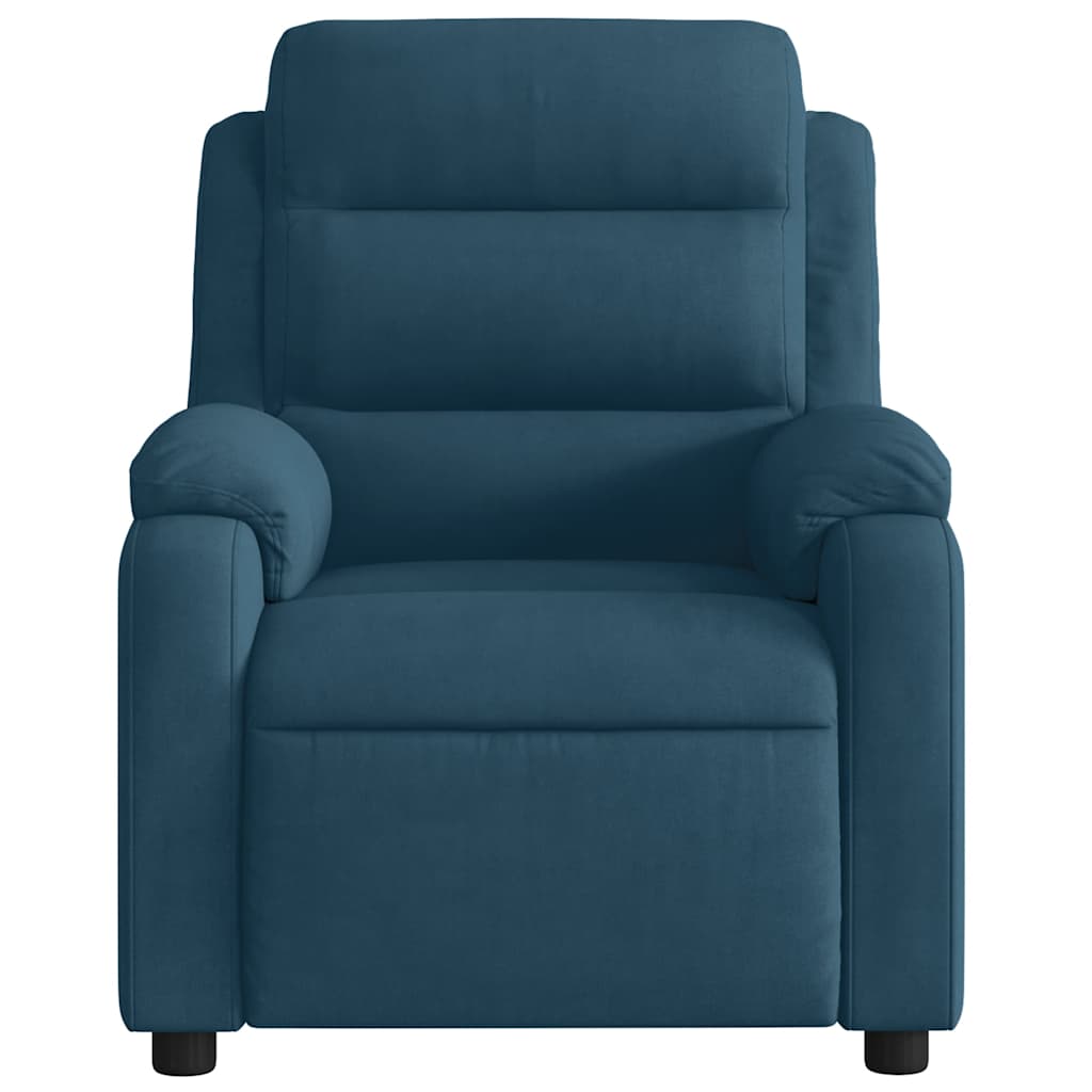 massagestol velour blå