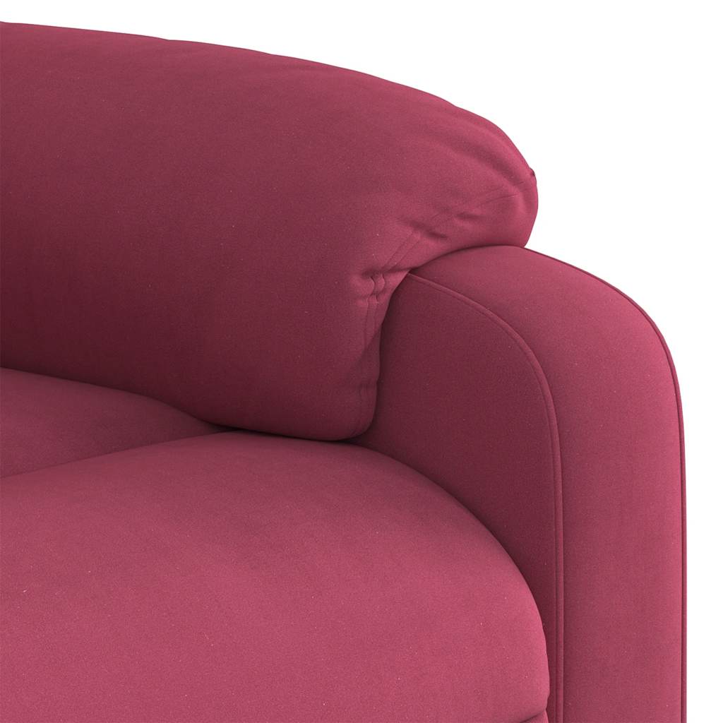 løftestol velour vinrød