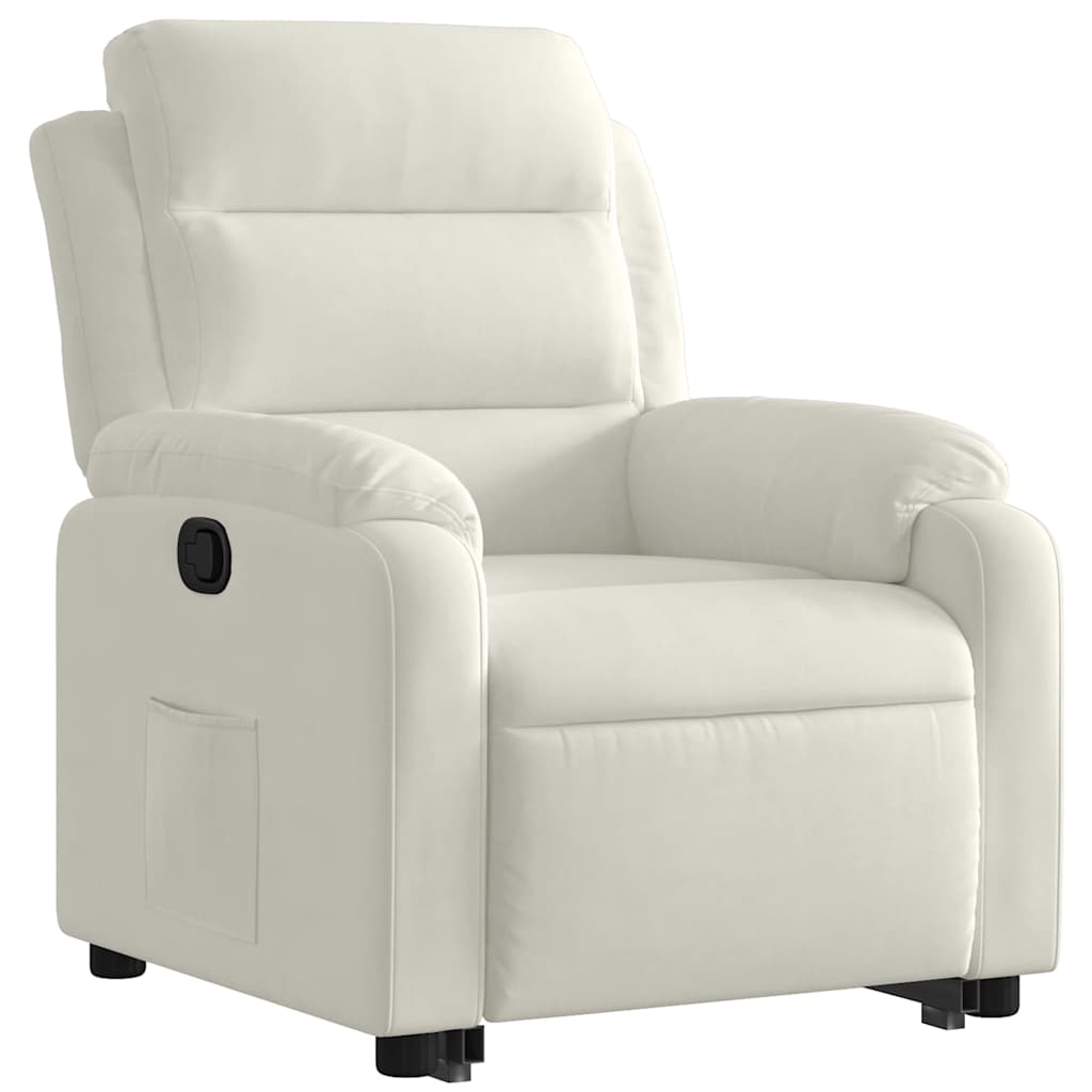 løftestol velour cremefarvet