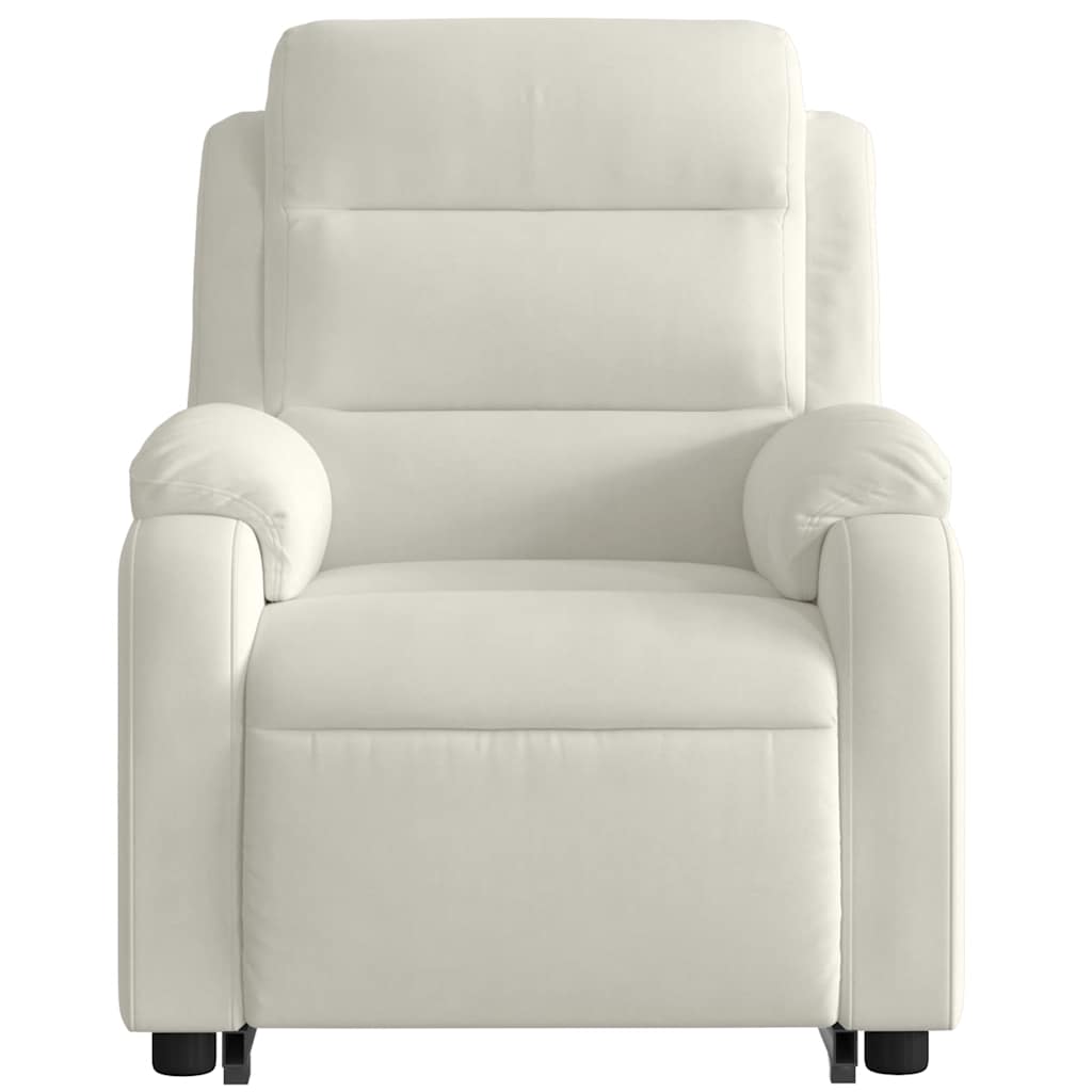 løftestol velour cremefarvet