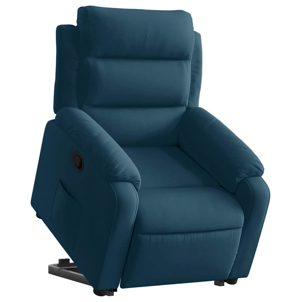 løftestol velour blå