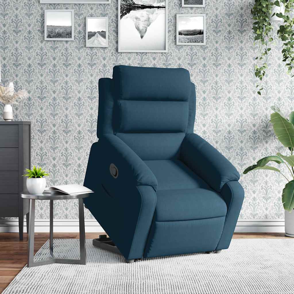 løftestol velour blå
