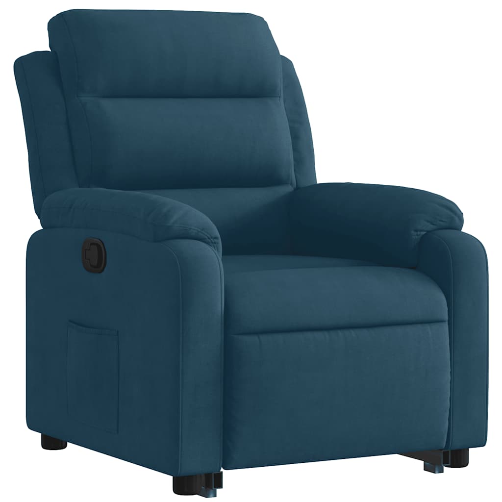 løftestol velour blå
