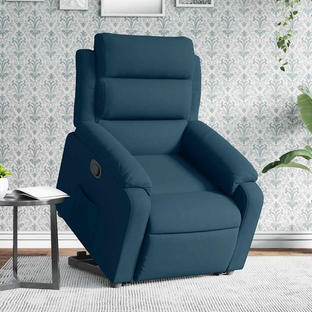 løftestol velour blå