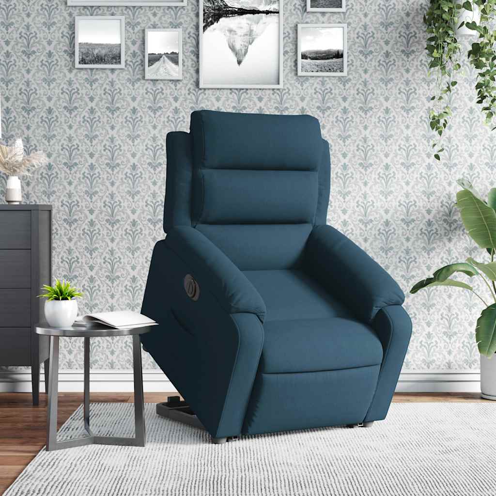 løftestol velour blå