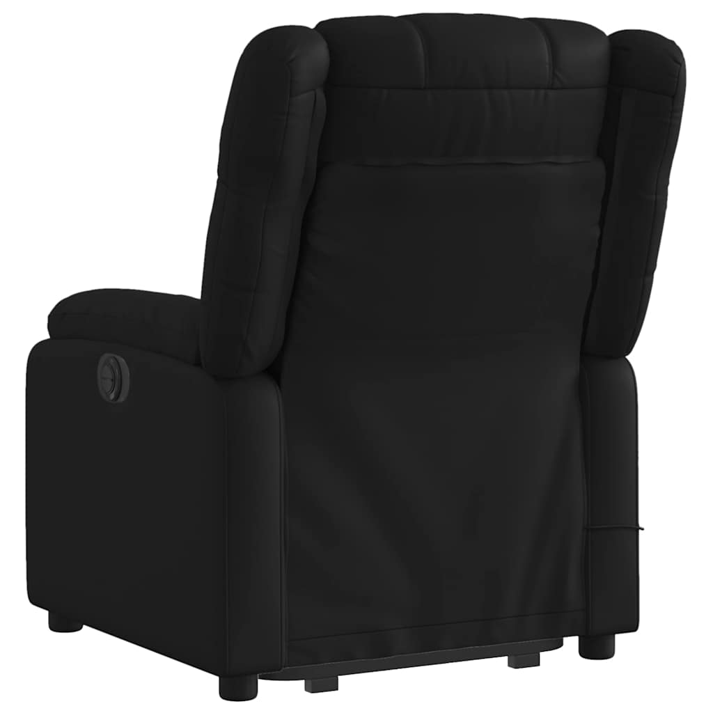 løftestol med massagefunktion kunstlæder sort