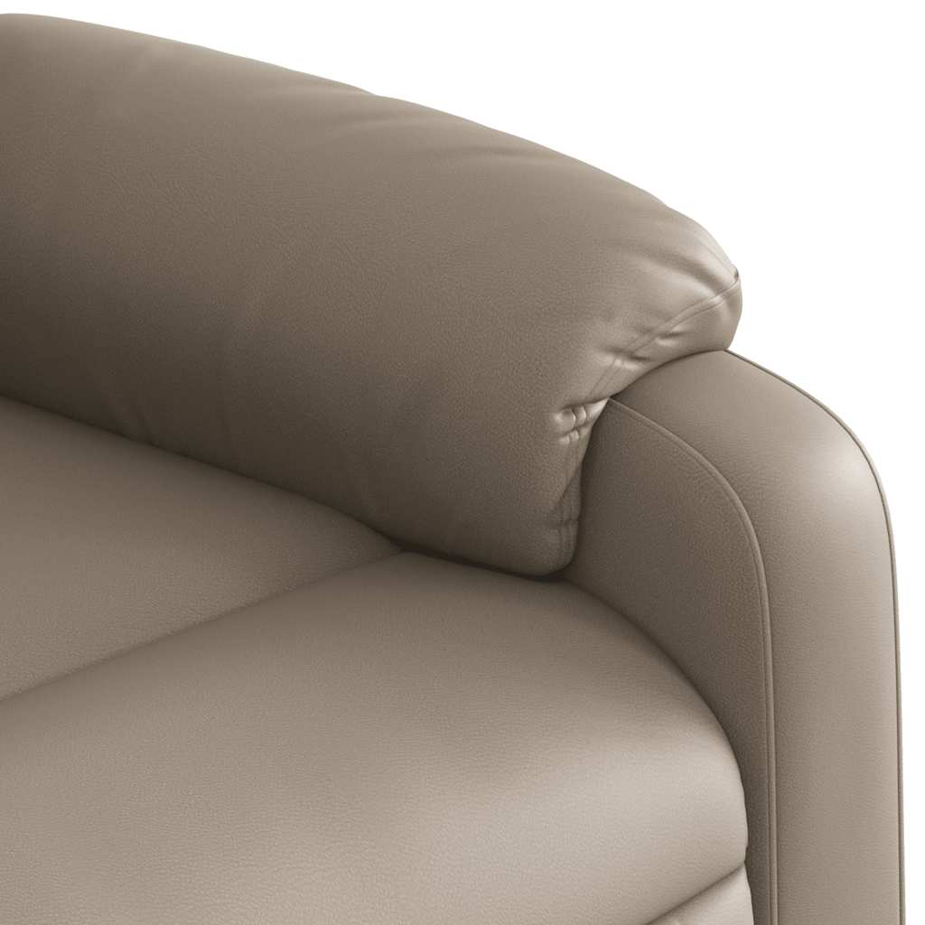 løftestol med massagefunktion kunstlæder cappuccino