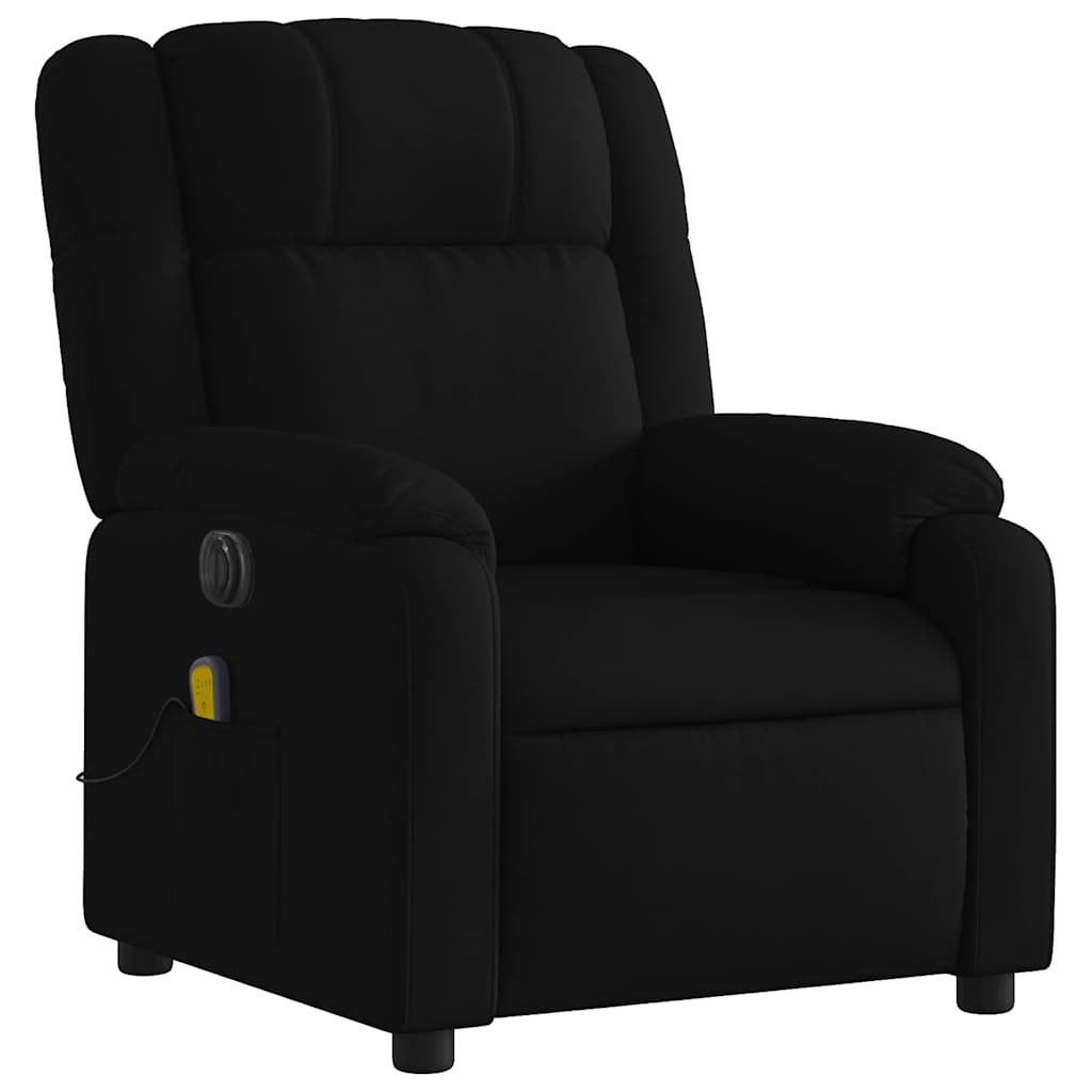 eldrevet massagestol stof sort