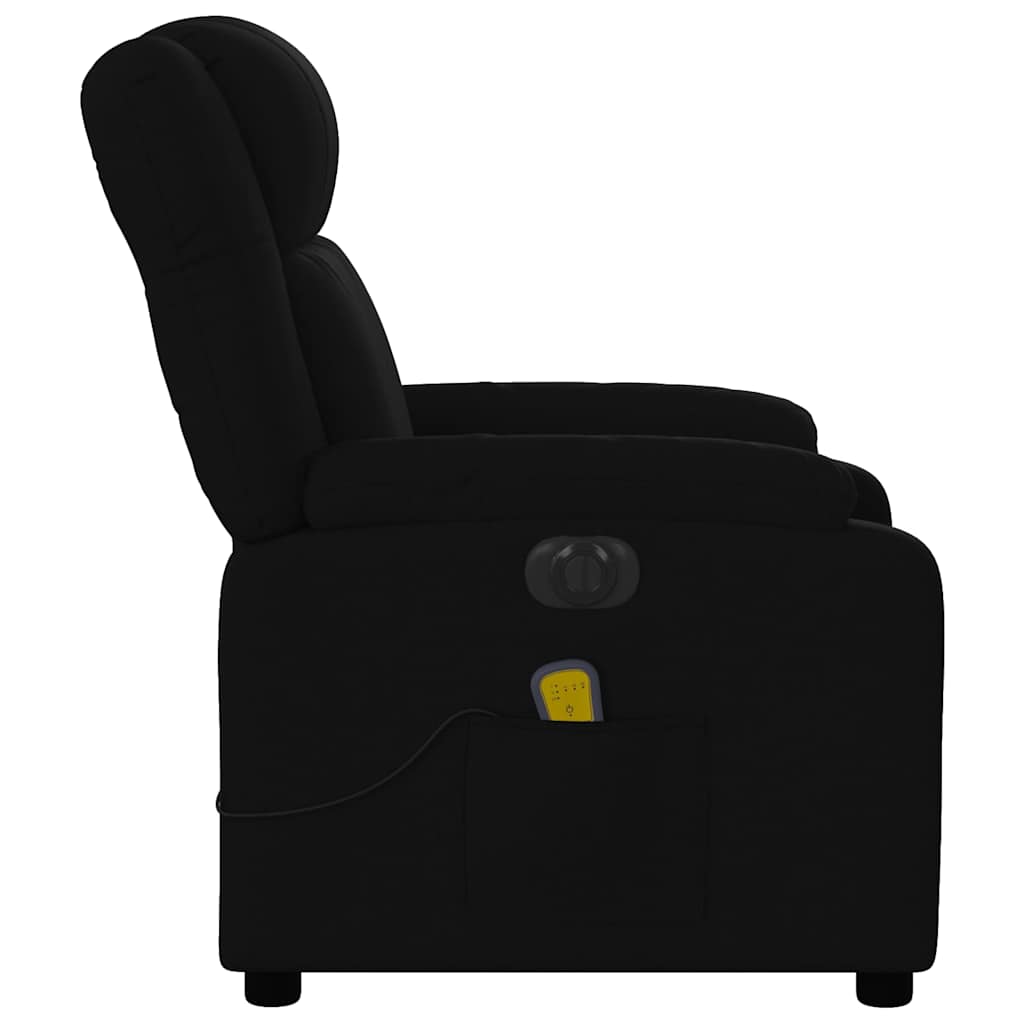 eldrevet massagestol stof sort