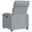massagelænestol lysegrå stof