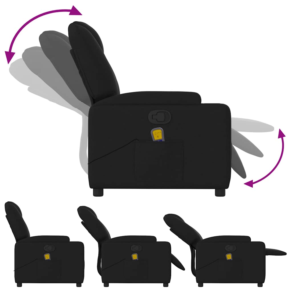 massagestol sort stof