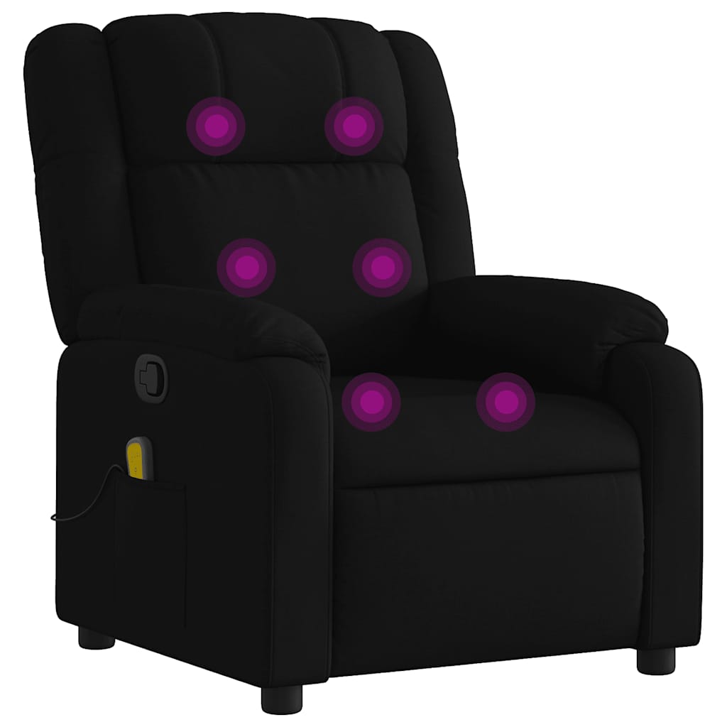 massagestol sort stof