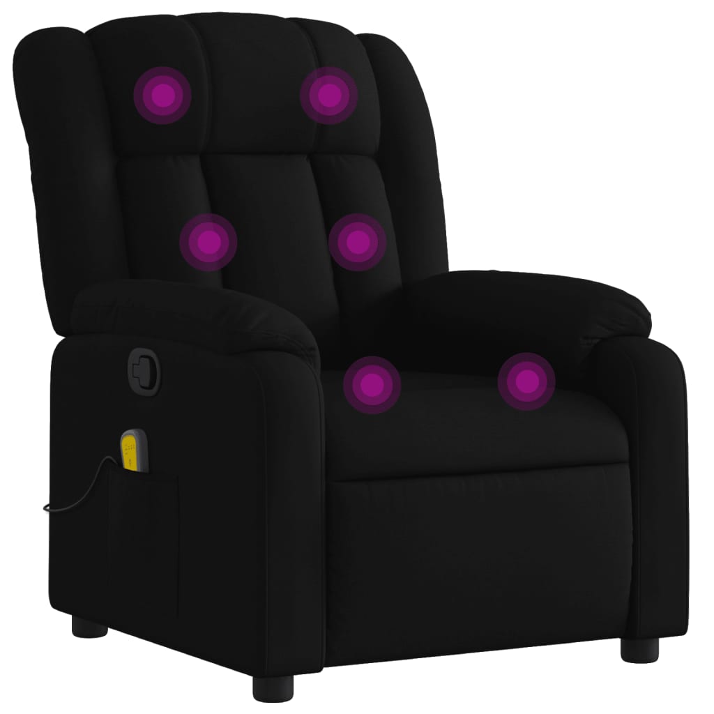 massagestol sort stof