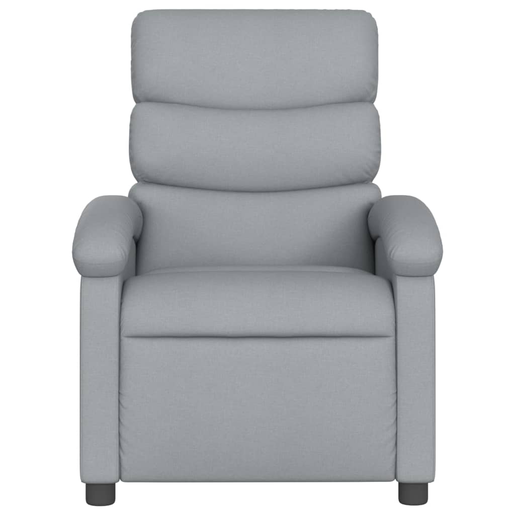 massagelænestol lysegrå stof