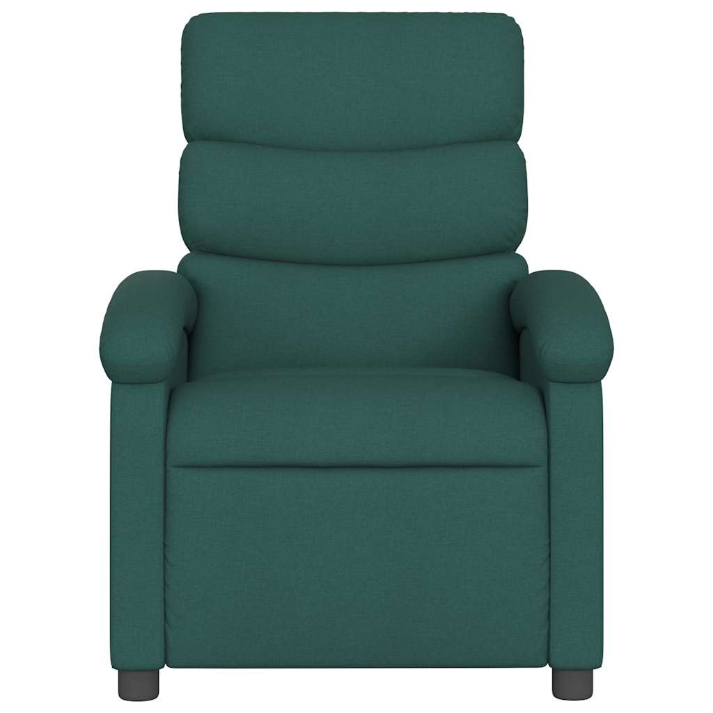 massagelænestol mørkegrøn stof