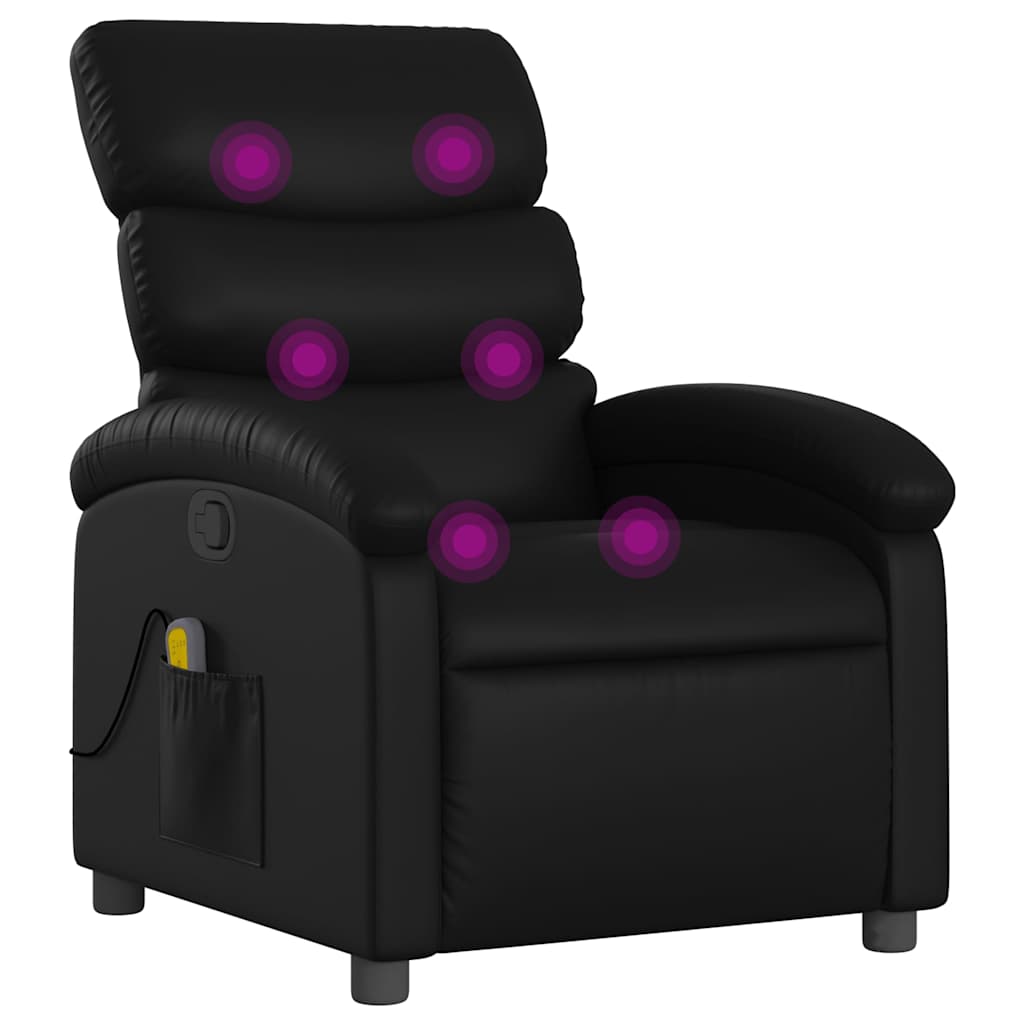 massagestol sort kunstlæder