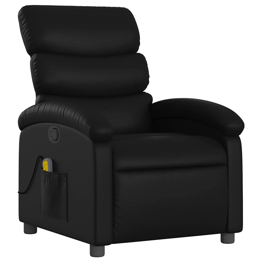 massagestol sort kunstlæder