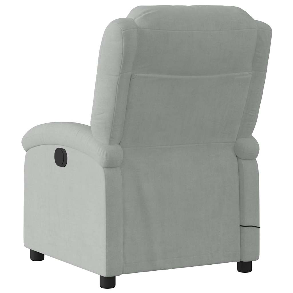 Massagestol Lysegrå Velour