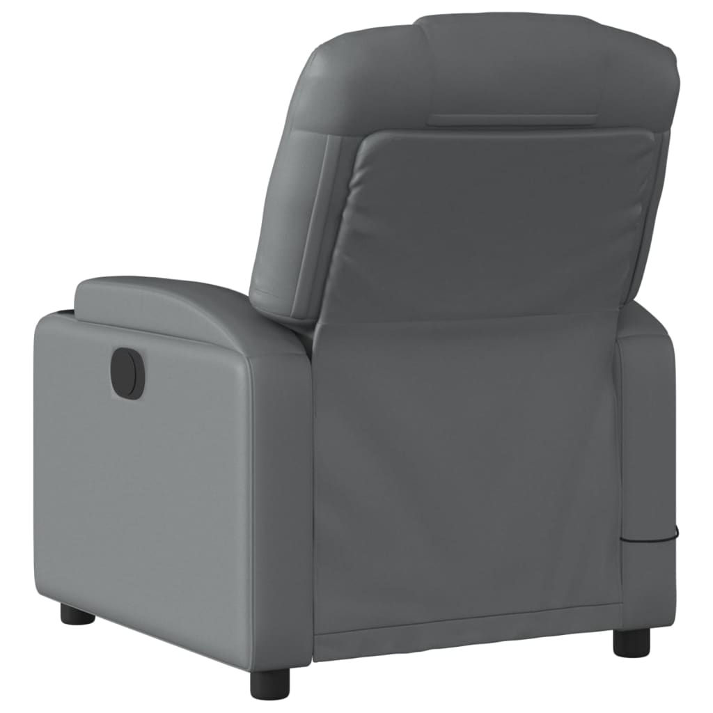 massagestol grå kunstlæder