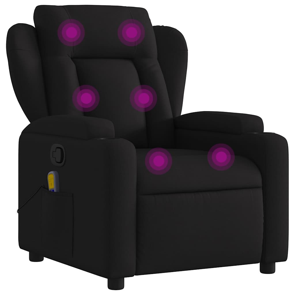 massagestol sort stof