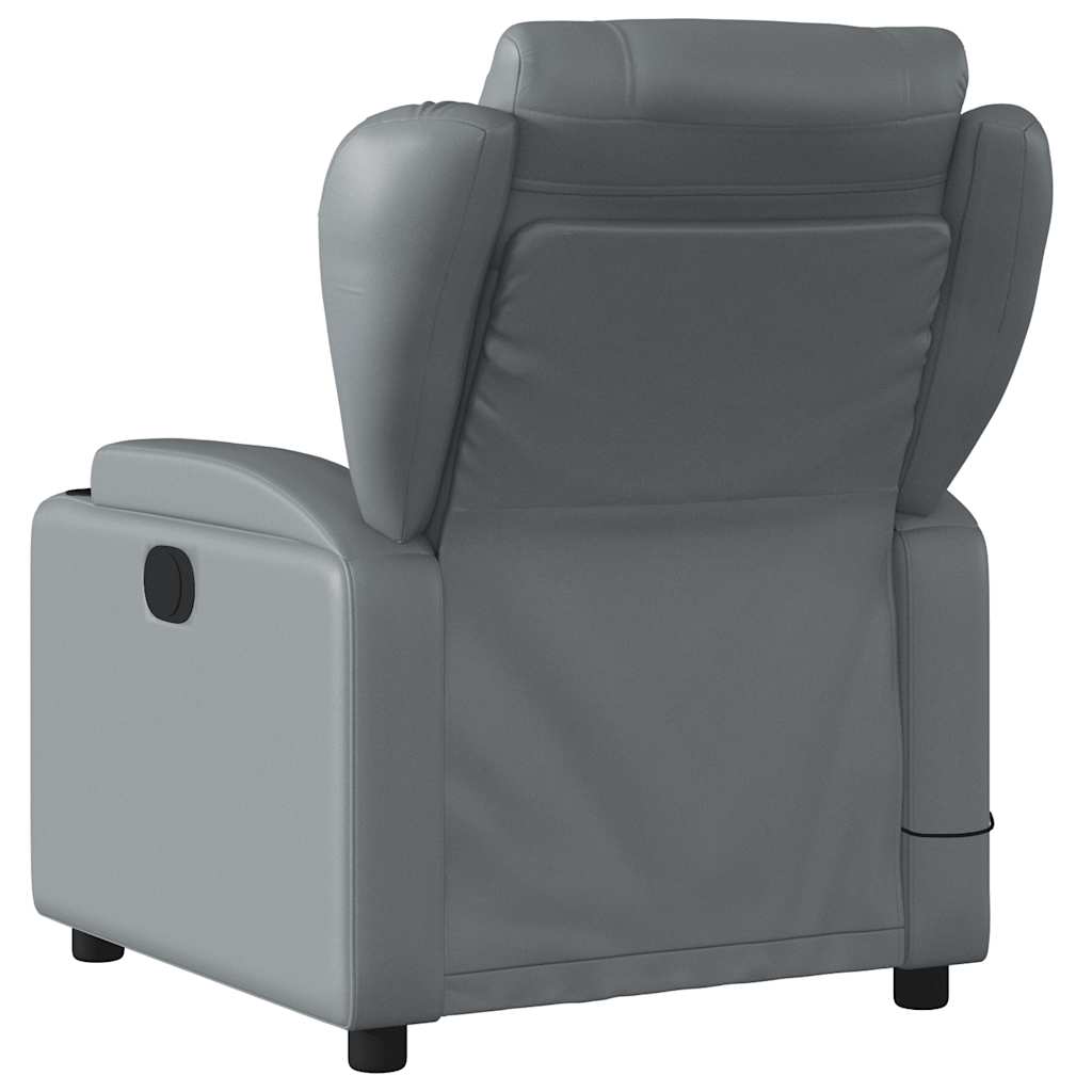 massagestol grå kunstlæder