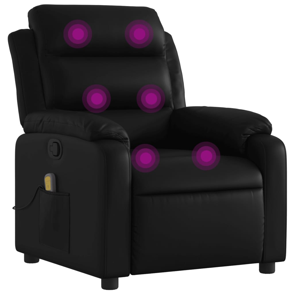 massagestol sort kunstlæder