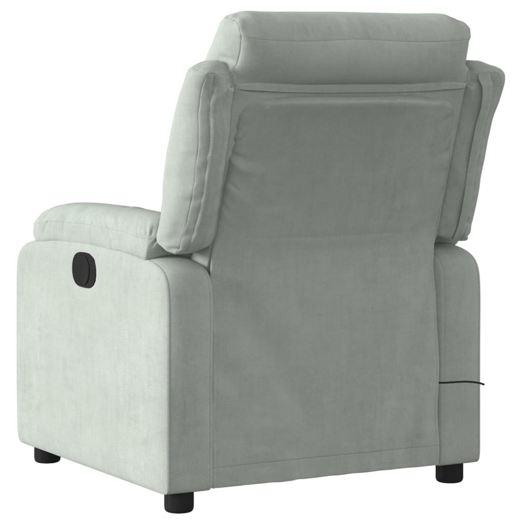 Massagestol Lysegrå Velour