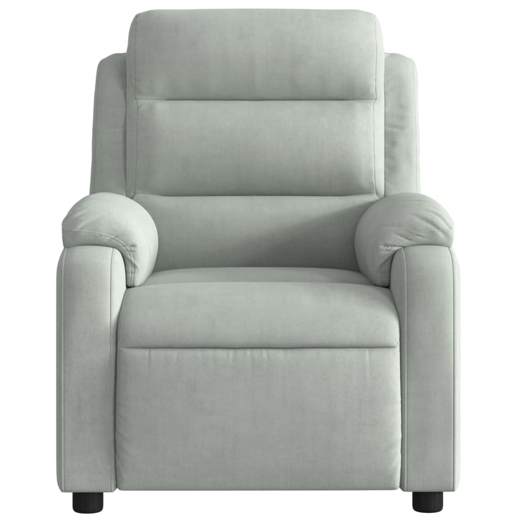 Massagestol Lysegrå Velour