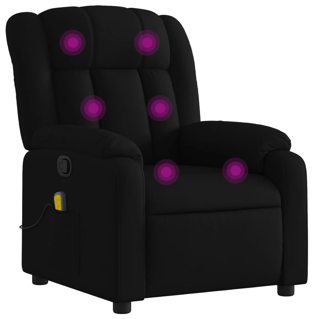 massagestol sort stof