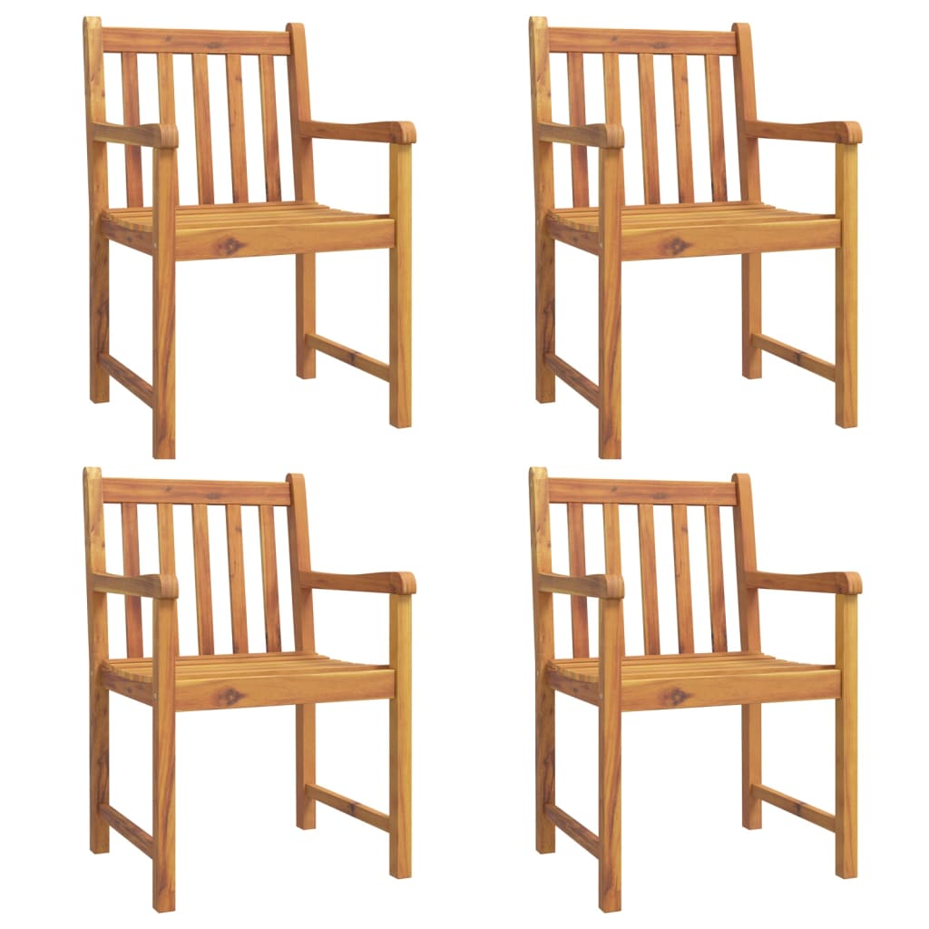 spisebordssæt til haven 5 dele massivt akacietræ