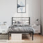 sengeramme med sengegavl 100x190 cm metal sort