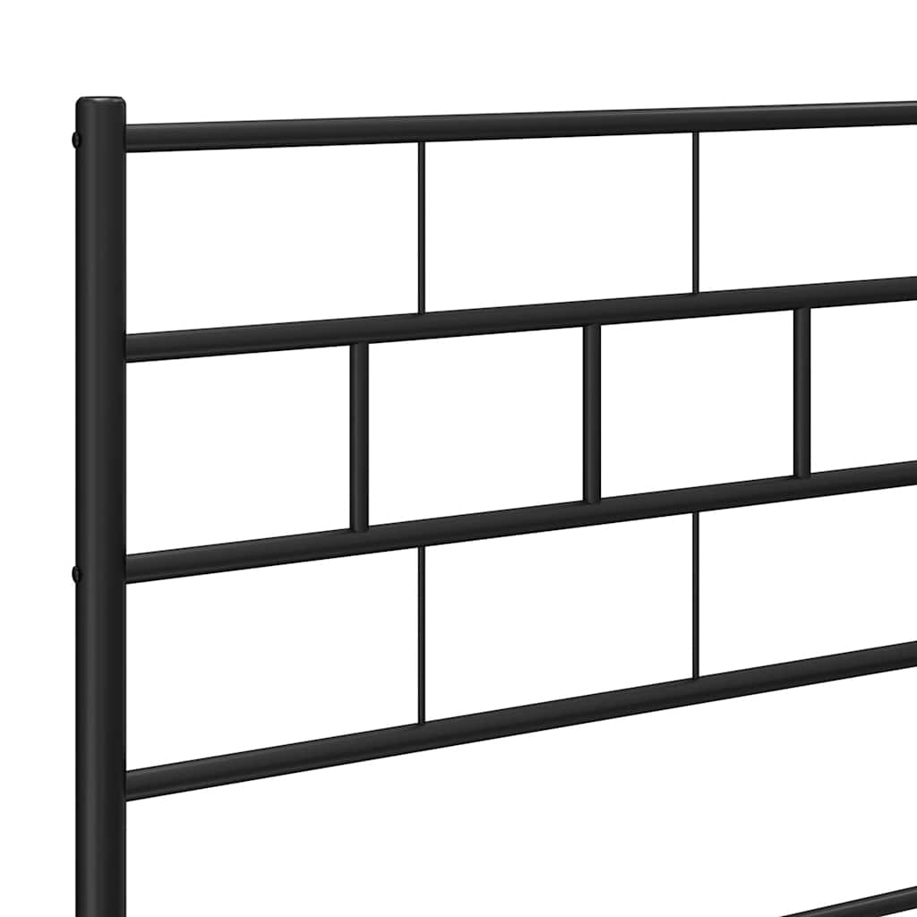 sengeramme med sengegavl 100x190 cm metal sort