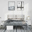 sengeramme med sengegavl 135x190 cm metal sort