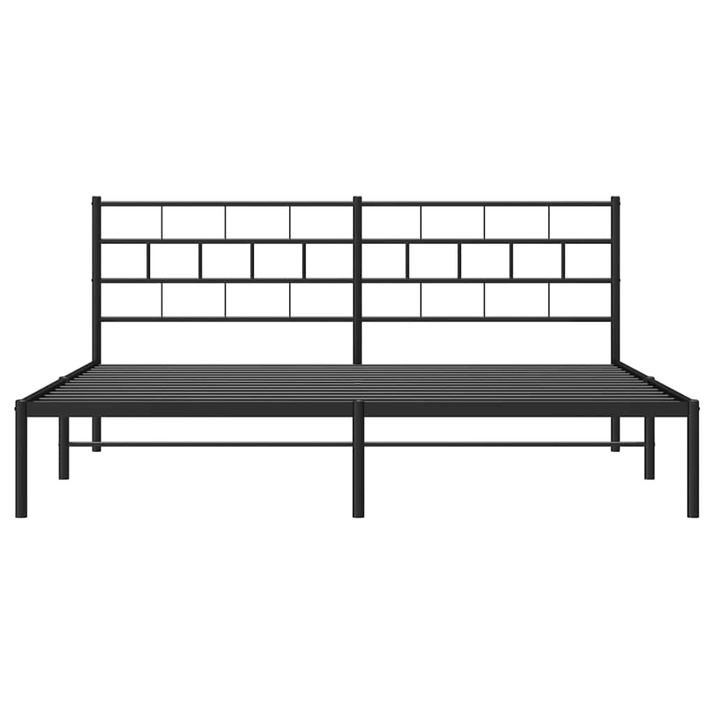 sengeramme med sengegavl 193x203 cm metal sort