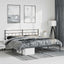 sengeramme med sengegavl 193x203 cm metal sort