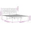 sengeramme med sengegavl 150x200 cm metal hvid