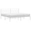 sengeramme med sengegavl 180x200 cm metal hvid