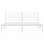 sengeramme med sengegavl 180x200 cm metal hvid