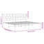 sengeramme med sengegavl 183x213 cm metal hvid