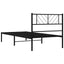 sengeramme med sengegavl 90x190 cm metal sort