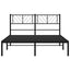 sengeramme med sengegavl 120x190 cm metal sort