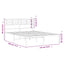 sengeramme med sengegavl 135x190 cm metal sort