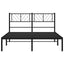 sengeramme med sengegavl 160x200 cm metal sort