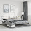 sengeramme med sengegavl 183x213 cm metal sort