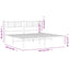 sengeramme med sengegavl 183x213 cm metal sort