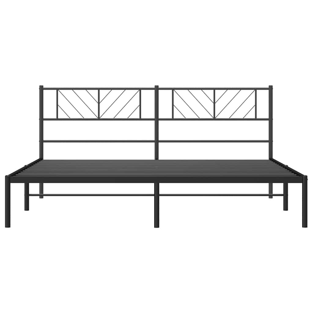 sengeramme med sengegavl 193x203 cm metal sort